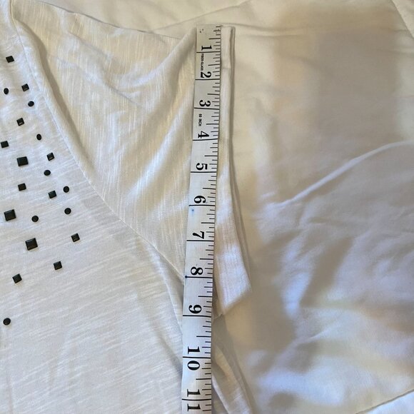 Torrid top womens white with blings dark brown, size 2(SALE) - Picture 7 of 10